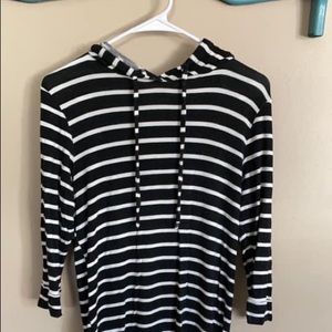 Black and white striped dress, size L